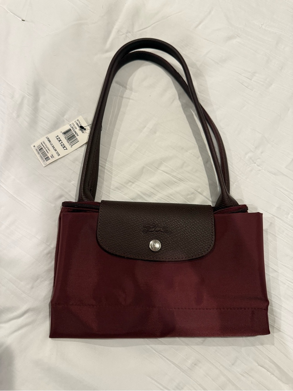 Longchamp Shoulder Bag in Burgundy and Dark Brown